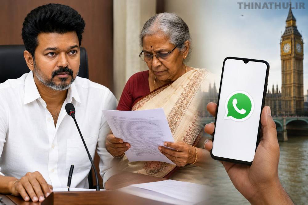 லண்டனில் இருந்து முதல்-அமைச்சர் விஜய்க்கு புகார்... ஓய்வூதிய விவகாரத்தில் பரபரப்பு!