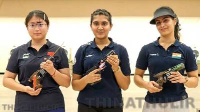ஐஎஸ்எஸ்எப் உலகக் கோப்பை: மகளிர் 25 மீட்டர் பிஸ்டலில் ஈஷா சிங்குக்கு தங்கம், மனு பாக்கருக்கு வெண்கலம்
