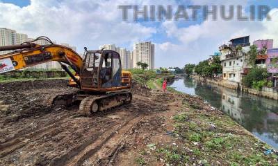 மழை வெள்ள முன்னெச்சரிக்கை: அடையாறு, பக்கிங்ஹாம் கால்வாய் தூர்வாரும் பணிகளை ஆய்வு செய்த அமைச்சர் என். ஆனந்த்