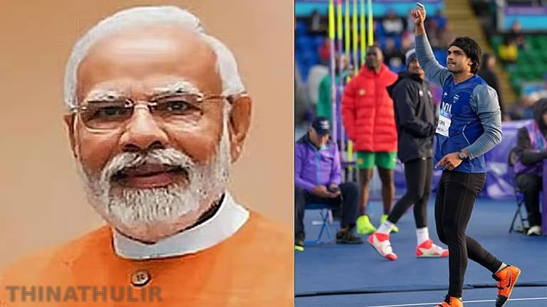 காமன்வெல்த் ஈட்டி எறிதலில் வெள்ளி வென்ற நீரஜ் சோப்ராவுக்கு பிரதமர் மோடி பாராட்டு