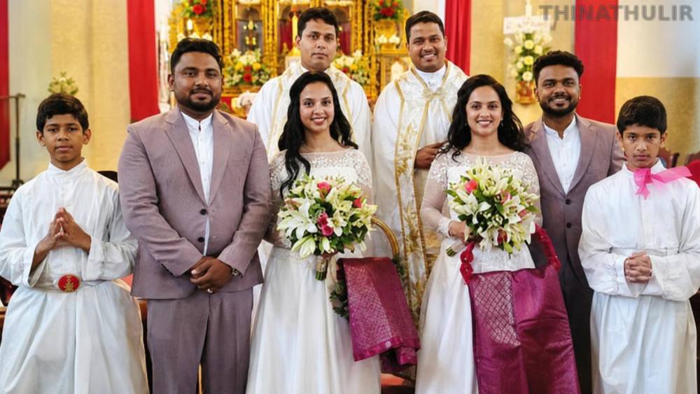 கேரளத்தில் வினோத திருமணம்: இரட்டை சகோதரிகளை மணந்த இரட்டையர் சகோதரர்கள்!