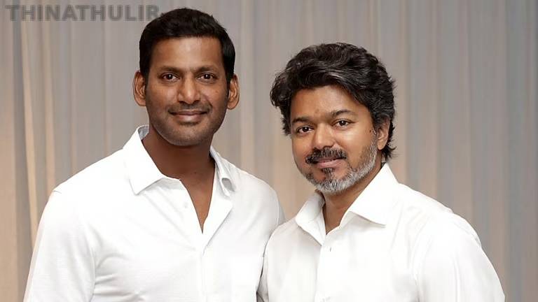 'விஜய்' என்ற பெயர் 100 ஆண்டுகளுக்கும் நிலைத்திருக்கும்... நடிகர் விஷால் நெகிழ்ச்சி பேச்சு