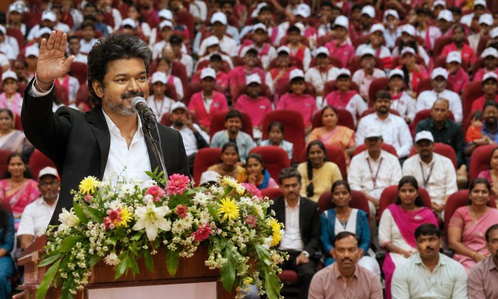 மாணவர்களுடன் போதைப்பொருள் எதிர்ப்பு உறுதிமொழி ஏற்றார் முதல்-அமைச்சர் விஜய்