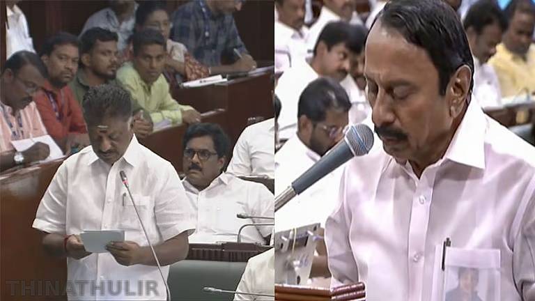 பாக்கெட்டில் யார் படம்? ஓபிஎஸ் - செங்கோட்டையன் இடையே காரசார விவாதம்
