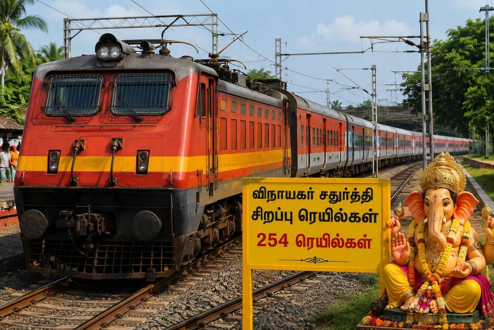 விநாயகர் சதுர்த்தி பண்டிகை... 254 சிறப்பு ரெயில்களை இயக்கும் கொங்கன் ரெயில்வே