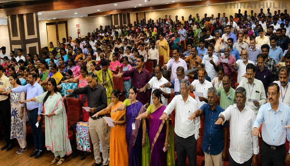 போதைப்பொருள்களுக்கு எதிராக உறுதிமொழி: சென்னையில் 81 மாநகராட்சி பள்ளி மாணவர்கள், ஆசிரியர்கள் பங்கேற்பு