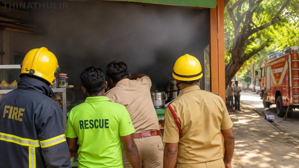 ராமநாதபுரம் கலெக்டர் அலுவலக உழவர் அங்காடியில் திடீர் தீ விபத்து; பொருட்கள் சேதம்