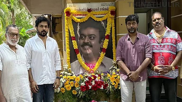 விஜயகாந்த் பிறந்தநாள்: தென்னிந்திய நடிகர் சங்கம் சார்பில் மரியாதை