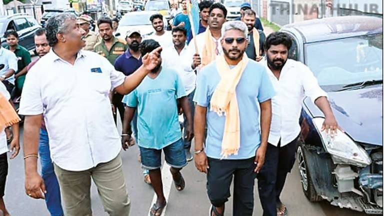 புதுவையில் இருந்து வேளாங்கண்ணிக்கு பாதயாத்திரையாக புறப்பட்ட அமைச்சர் மரிய வில்சன்