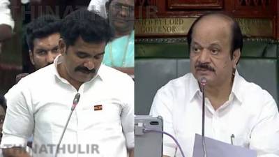 அமைச்சர் நிர்மல்குமாருக்கு சபாநாயகர் கண்டிப்பு: சட்டசபையில் சலசலப்பு