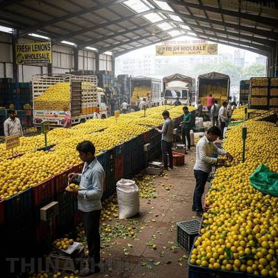 கோயம்பேடு சந்தையில் வரத்து சரிவு: எலுமிச்சை விலை கிடுகிடு உயர்வு