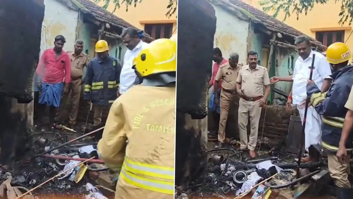 தூத்துக்குடியில் பயங்கர தீ விபத்து: 5 வீடுகள் எரிந்து சேதம்...