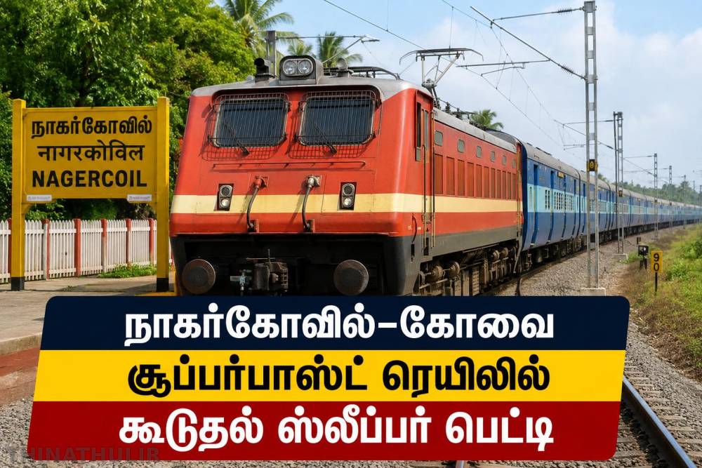 #நாகர்கோவில்–கோவை சூப்பர்பாஸ்ட் ரெயிலில் கூடுதல் ஸ்லீப்பர் பெட்டி