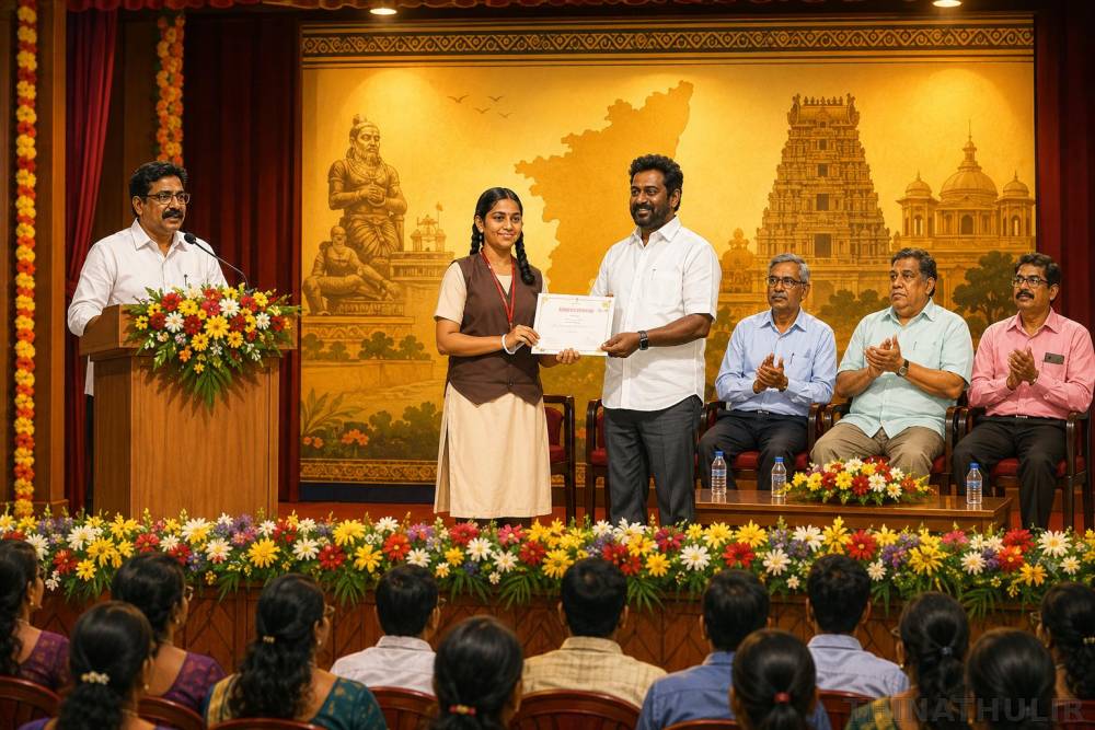 சென்னையில் அமைச்சர் ராஜ்மோகன் தலைமையில் கோலாகலமாக நடைபெற்ற தமிழ்நாடு நாள் விழா