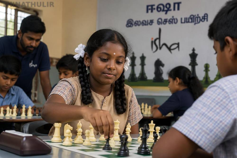 ஈஷாவின் இலவச செஸ் பயிற்சியால் சாதனை: குறுமைய போட்டியில் முதலிடம் வென்ற பழங்குடியின மாணவி
