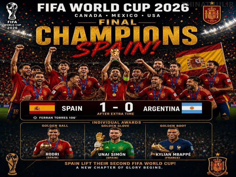 FIFA அர்ஜென்டினாவை வீழ்த்தி 16 ஆண்டுகளுக்குப் பிறகு சாம்பியன் பட்டம் கைப்பற்றிய ஸ்பெயின்