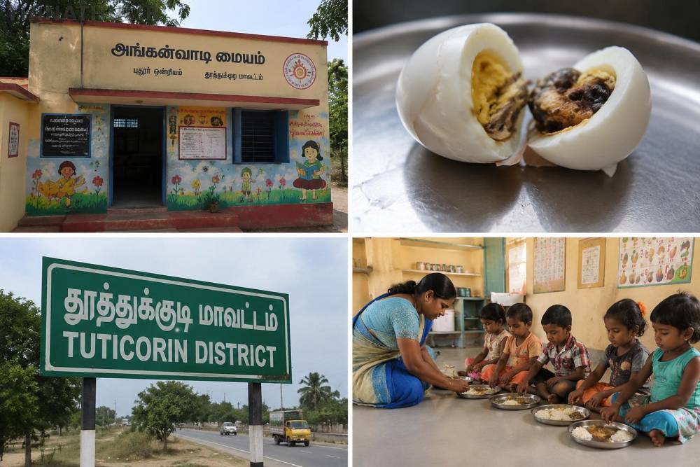 அங்கன்வாடி மையத்தில் வழங்கிய முட்டையில் கோழிக்குஞ்சு: தூத்துக்குடியில் பெற்றோர் அதிர்ச்சி