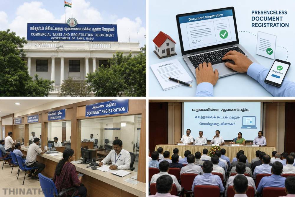 வருகையில்லா ஆவணப்பதிவு குறித்து அமைச்சர் தலைமையில் ஆலோசனை; புதிய நடைமுறை விளக்கம்