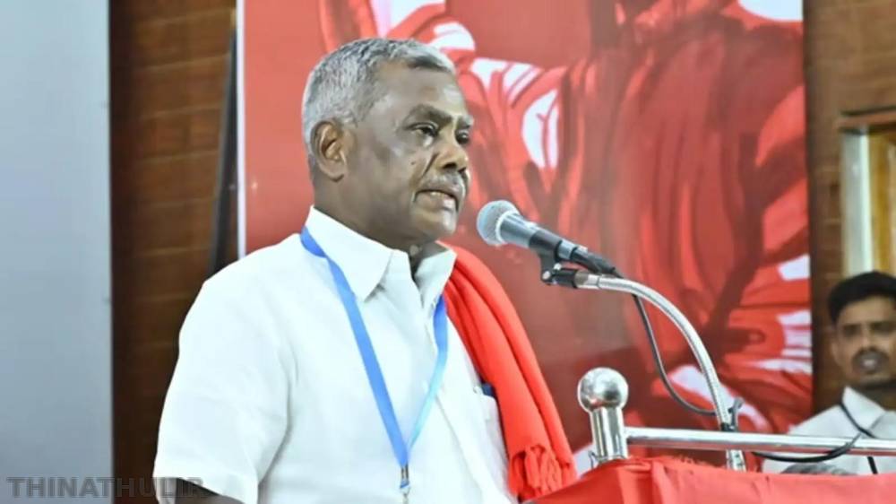 கர்நாடகா சென்று தண்ணீரை  தூக்கிட்டு வரப்போறீங்களா? – விஜய் பயணத்திற்கு பெ. சண்முகம் கடும் எதிர்ப்பு