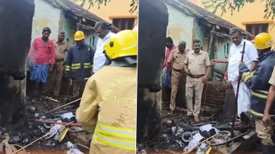 தூத்துக்குடியில் பயங்கர தீ விபத்து: 5 வீடுகள் எரிந்து சேதம்...
