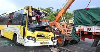 மதுரை அருகே அரசு பஸ் மீது ஆம்னி பஸ் மோதி பயங்கர விபத்து: