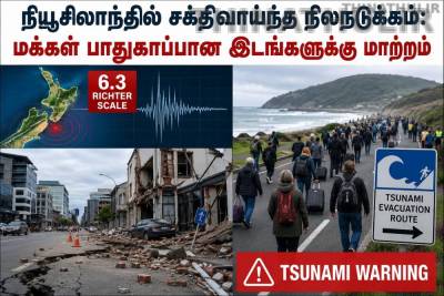 நியூசிலாந்தில் சக்திவாய்ந்த நிலநடுக்கம்: மக்கள் பாதுகாப்பான இடங்களுக்கு மாற்றம்