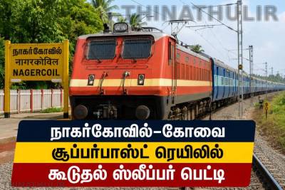 #நாகர்கோவில்–கோவை சூப்பர்பாஸ்ட் ரெயிலில் கூடுதல் ஸ்லீப்பர் பெட்டி