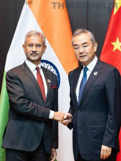 சீன வெளியுறவுத்துறை மந்திரியுடன் ஜெய்சங்கர் சந்திப்பு