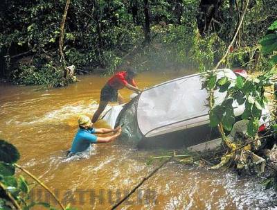 இடுக்கியில் ஆற்றில் கவிழ்ந்த கார்: ஒருவர் உயிரிழப்பு, 3 பேருக்கு காயம்