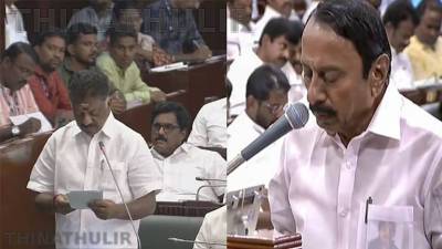 பாக்கெட்டில் யார் படம்? ஓபிஎஸ் - செங்கோட்டையன் இடையே காரசார விவாதம்
