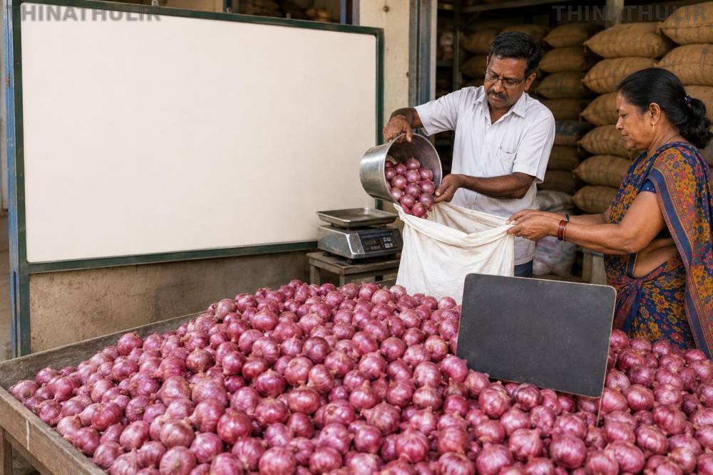 தமிழகம் முழுவதும் ரேஷன் கடைகளில் குறைந்த விலையில் வெங்காயம் விற்பனை