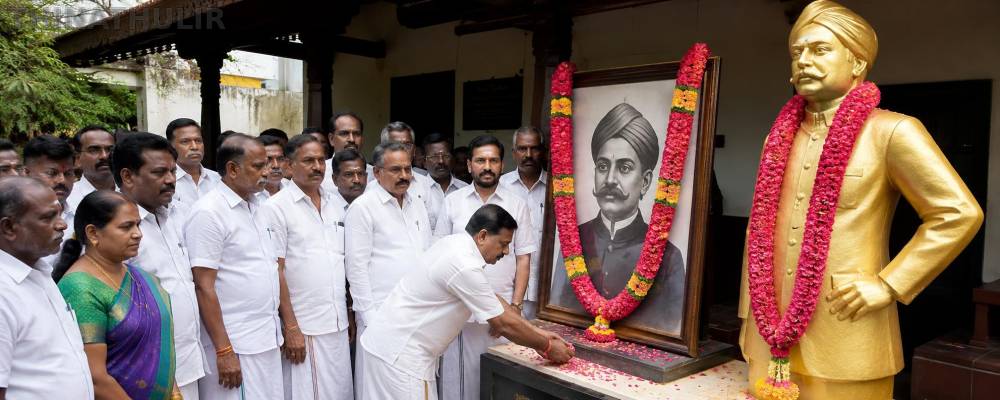 வ.உ.சி. 155-வது பிறந்தநாள்: ஓட்டப்பிடாரம் நினைவு இல்லத்தில் அதிமுக சார்பில் மரியாதை