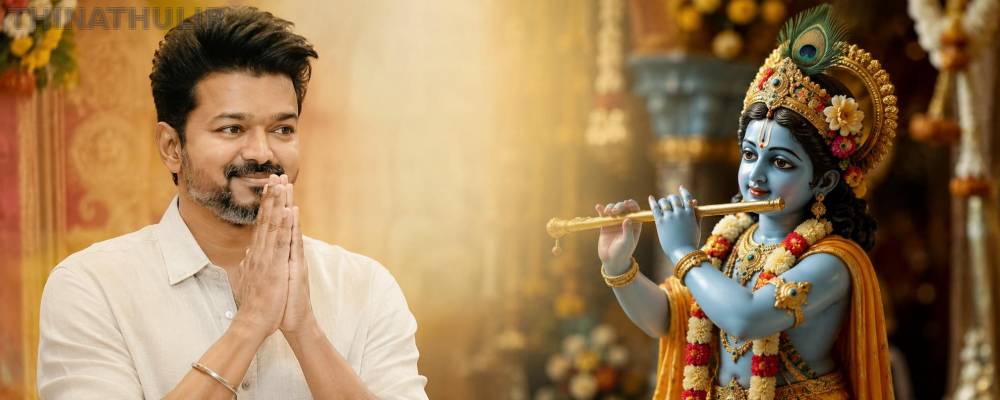 கிருஷ்ணரின் உபதேசங்களைப் பின்பற்றி நல்லுலகை உருவாக்குவோம்: முதல்-அமைச்சர் விஜய் வாழ்த்து