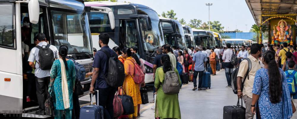 விநாயகர் சதுர்த்தி விடுமுறை: ஆம்னி பஸ்களில் கட்டணம் பல மடங்கு உயர்வு; பயணிகள் அவதி