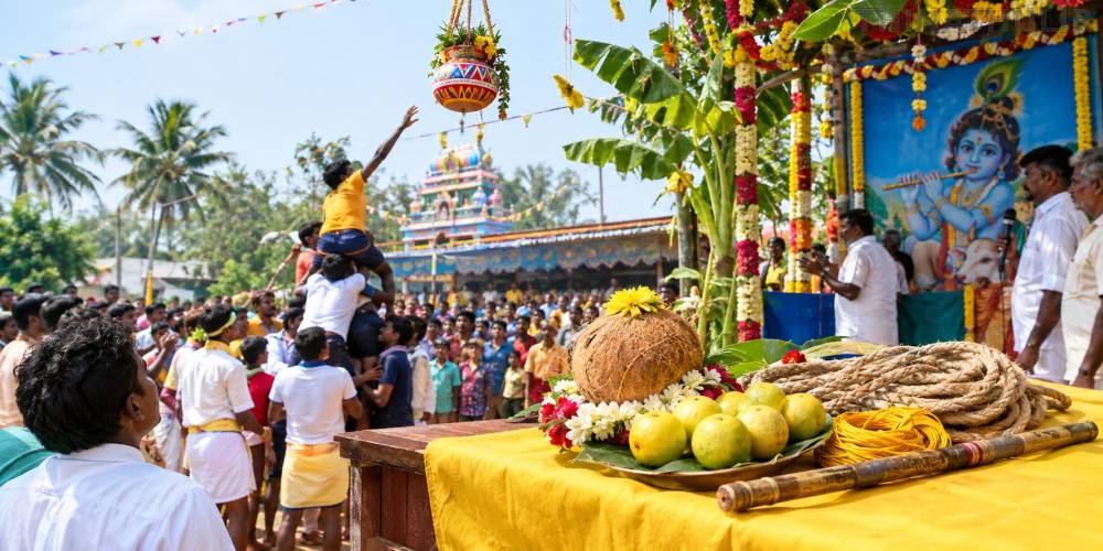 கிருஷ்ண ஜெயந்தி விழா: உறியடி பானை பொருட்கள் ரூ.8 லட்சத்துக்கு ஏலம்