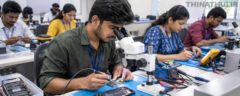 தொழில்முனைவோருக்கான 3 நாள் மொபைல் போன் பழுது நீக்கம் மற்றும் சேவைப் பயிற்சி..!