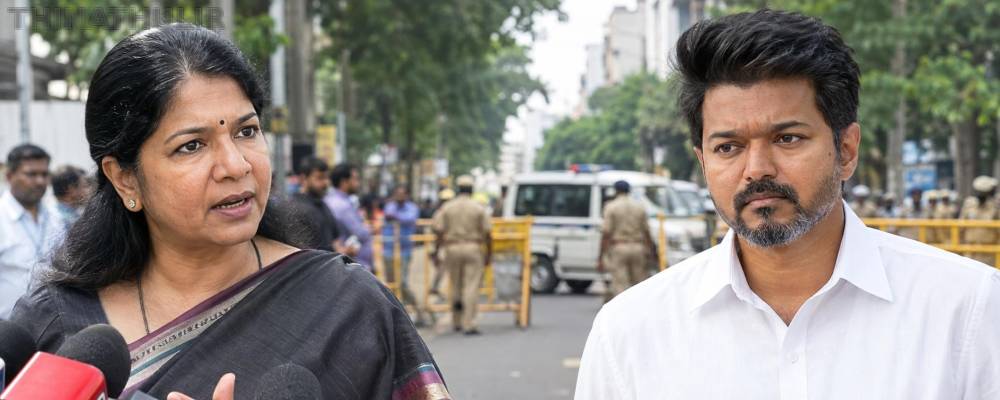 மக்களை உயிர் பயத்துடன் வாழும் நிலைக்குத் தள்ளியுள்ளார் முதல்வர் விஜய்: கனிமொழி விமர்சனம்
