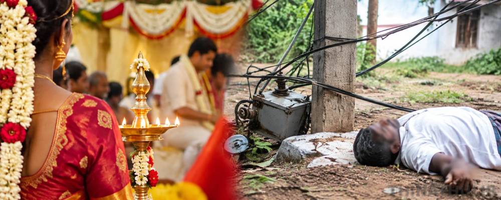 மகளுக்கு இன்று திருமணம்: மின்சாரம் தாக்கி தந்தை பலி