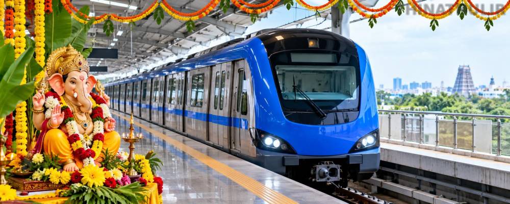 விநாயகர் சதுர்த்தி: ஞாயிறு அட்டவணைப்படி நாளை மெட்ரோ ரெயில் இயக்கம்
