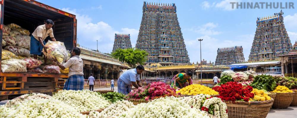 நாளை மறுநாள் கும்பாபிஷேகம்: மதுரை மீனாட்சி அம்மன் கோவிலுக்கு 5 டன் மலர்கள் வருகை