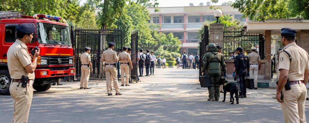 டெல்லியில் பள்ளிகளுக்கு வெடிகுண்டு மிரட்டல் - போலீசார் விசாரணை