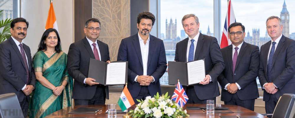 முதல் - அமைச்சர் விஜய் முன்னிலையில் ரூ.15,300 கோடி முதலீட்டு ஒப்பந்தங்கள் கையெழுத்து