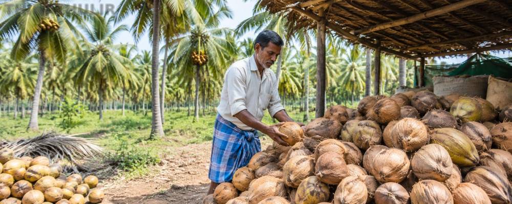 விளைச்சல் பாதிப்பால் தேங்காய் விலை உயர வாய்ப்பு... இருப்பு வைக்கும் விவசாயிகள்