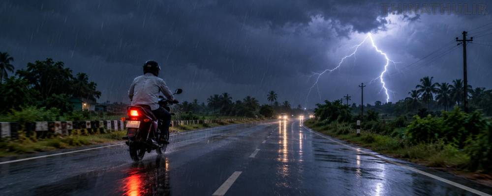 திருச்சியில் சோகம்: பைக்கில் சென்ற புதுமாப்பிள்ளை மின்னல் தாக்கி பலி