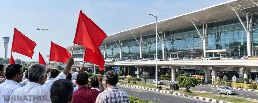 சென்னை விமான நிலையத்தை  தனியார்மயமாக்கும் முயற்சியை கைவிடுக: இந்தியக் கம்யூனிஸ்ட் வலியுறுத்தல்