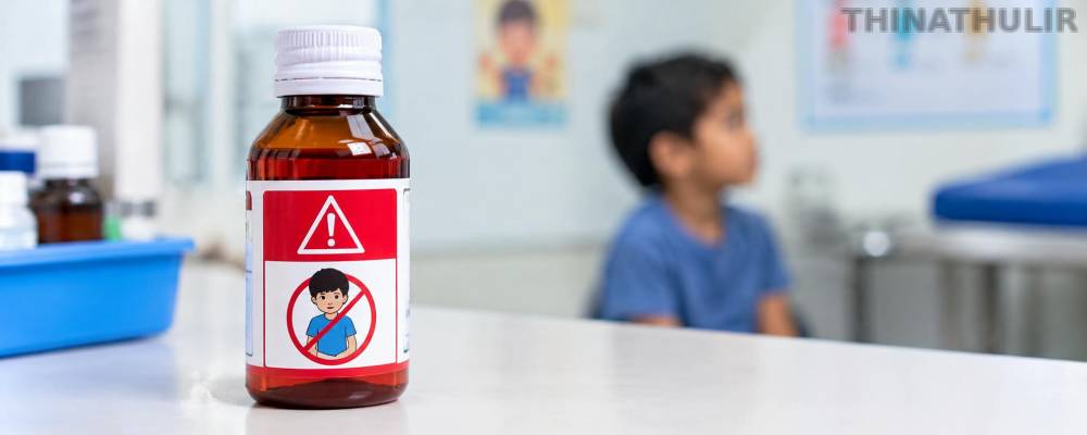 இருமல் மருந்து பாட்டில்களில் எச்சரிக்கை வாசகம்