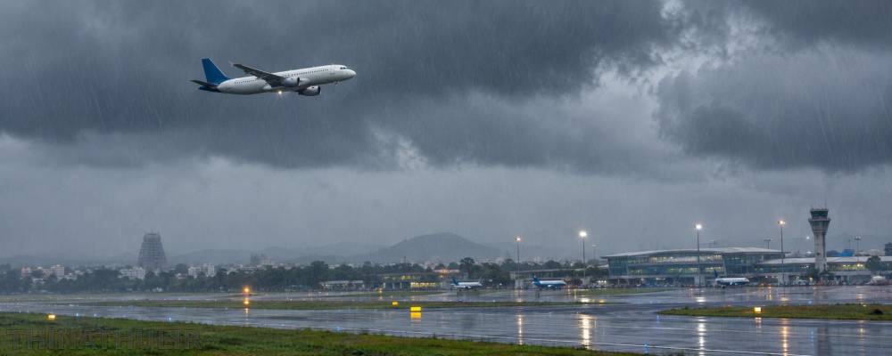 மதுரையில் கனமழை; தரையிறங்குவதில் சிக்கல்... ஒரு மணி நேரத்திற்கும் மேலாக வானில் வட்டமடித்த விமானம்!
