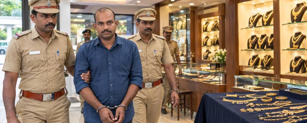 நிலக்கோட்டையில் நகைக்கடையில் 41 பவுன் தங்கம் திருடிய ஊழியர் கைது