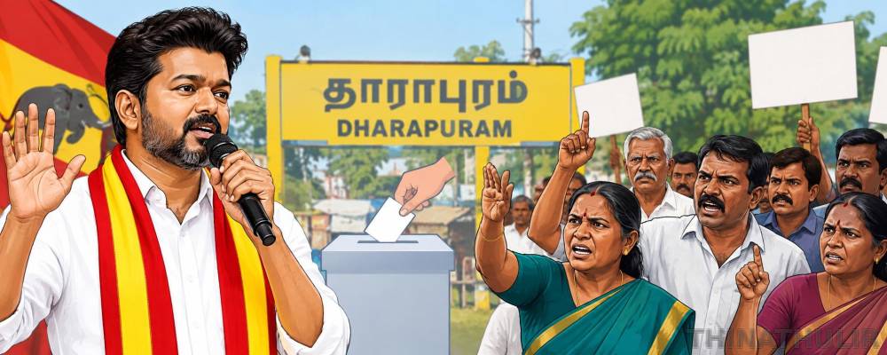 தாராபுரம் இடைத்தேர்தல்: தவெக வேட்பாளர் சத்தியபாமாவுக்கு பொதுமக்கள் எதிர்ப்பு