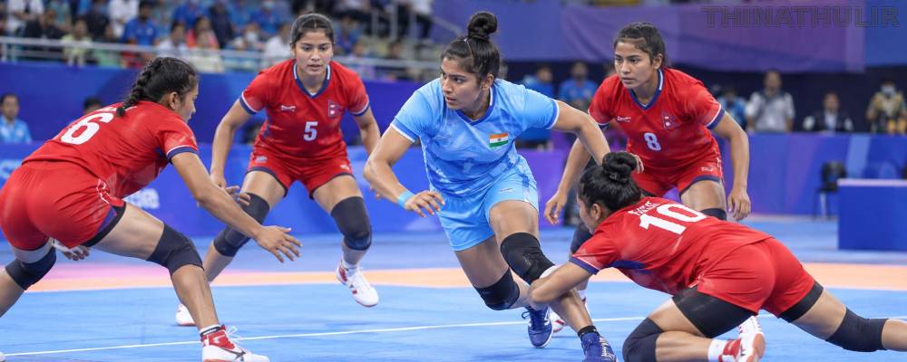 தங்கத்தை நோக்கி இந்தியா... நேபாளத்தை வீழ்த்தி கபடி இறுதிப்போட்டிக்கு முன்னேறியது
